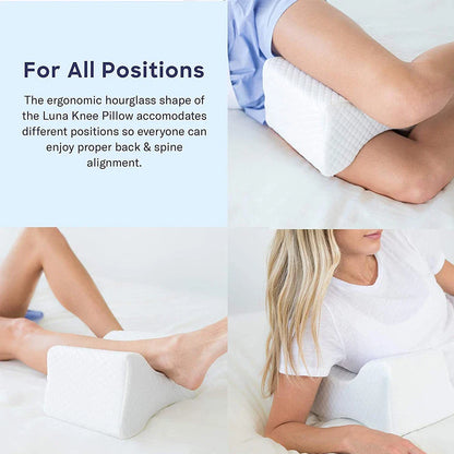 Memory Foam Knee Pillow Back Support Align Spine Pregnancy Body Pillows for Side Sleepers for Orthopedic Sciatica Back Leg Hip