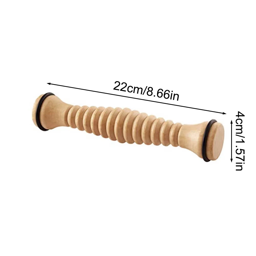 1pc wooden foot massager-foot massage roller for relaxing and relieving pressure.