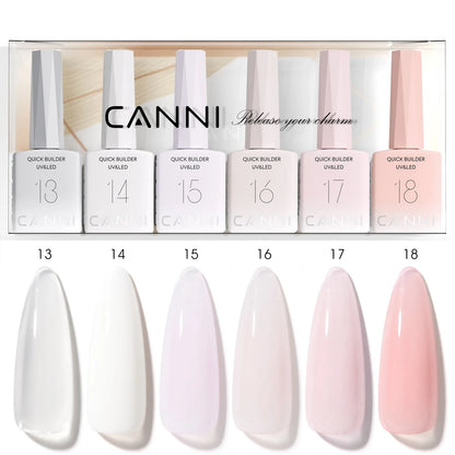 CANNI Nail Gel Polish Set HEMA TPO FREE Jelly Nude Color Rubber Base UV Construction Gel Semi Permanent Soak off UV LED Gel Nail