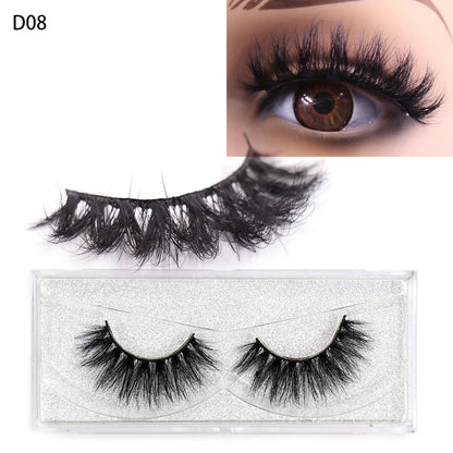 LEHUAMAO 3D Mink Eyelash Fluffy Cross Thick Natural Fake Eyelashes Lashes Dramatic Makeup Eye Lashes Handmade False Eyelash
