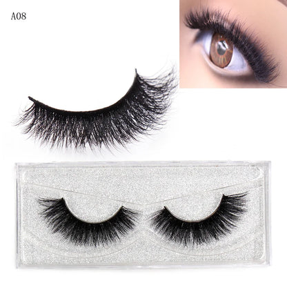 LEHUAMAO 3D Mink Eyelash Fluffy Cross Thick Natural Fake Eyelashes Lashes Dramatic Makeup Eye Lashes Handmade False Eyelash