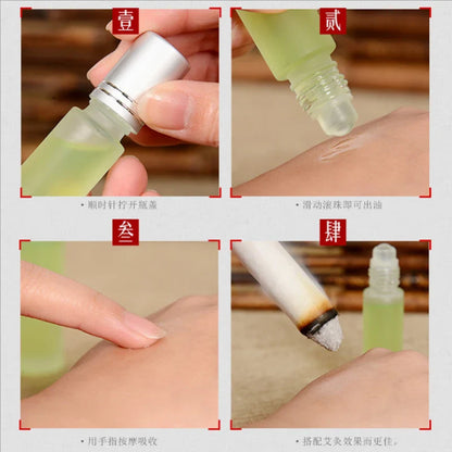 10ml Wormwood Scraping Essential Oil Mugwort Pure Nature Moxibustion Oils Meridian Massage Cupping Moxa Accessories Health Care