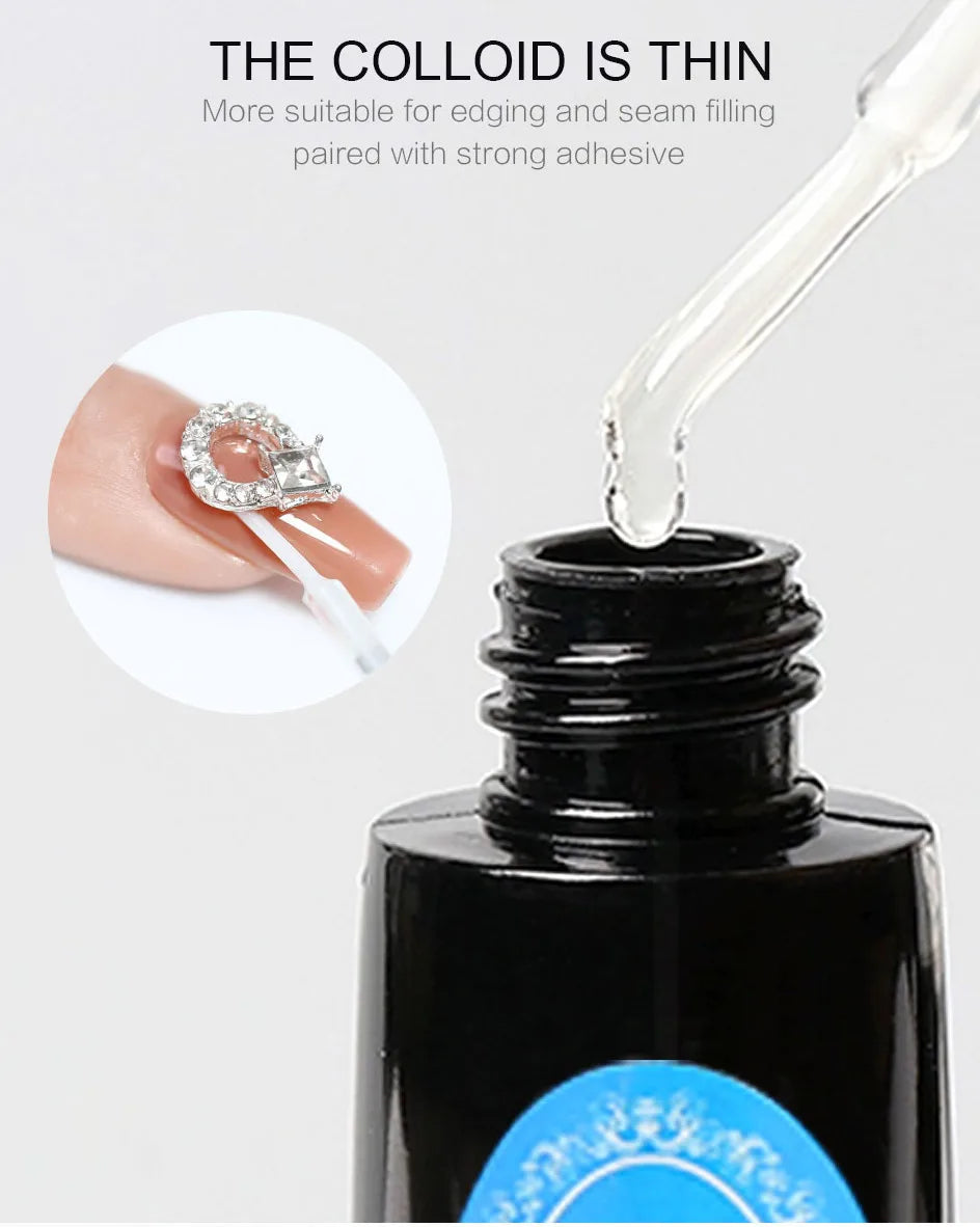 No Wipe Strong Nail Glue Rhinestone Nail Gel Adhesive For DIY Nail Art Gems Jewelry False Nails Extension Glue Stick The Drill