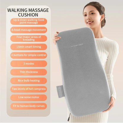 Jinkairui Back Massager Walk Up and Down Massage Cushion with Kneading Heat Neck Shoulder Full Body Massage Machine Spot Massage