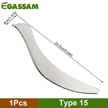 1Pcs Stainless Steel Gua Sha Scraper Physical Therapy Fascia Knife Myofascial Release IASTM Tools Physiotherapy Knife