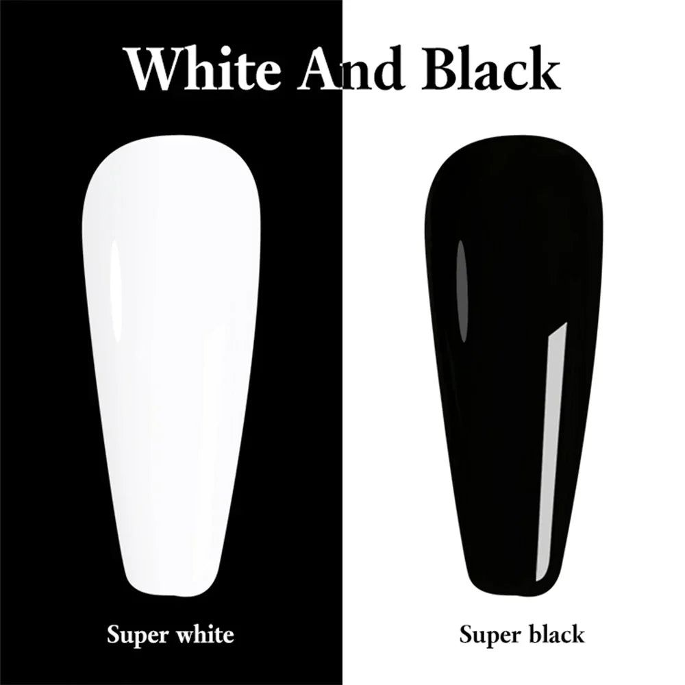 Super White Gel Polish Not Yellowing Super Black Nail Polish 15ml Bottles Private Label Colour Led uv Gel Nail Polish