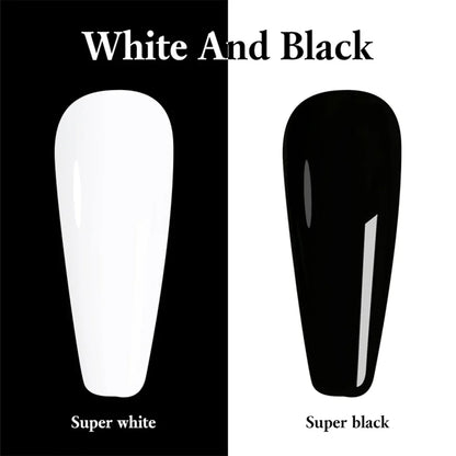 Super White Gel Polish Not Yellowing Super Black Nail Polish 15ml Bottles Private Label Colour Led uv Gel Nail Polish