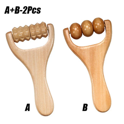 2/4Pcs Wooden Massage Roller,Instantly Self Massage Waist Thigh, Leg, Hands Full Body Roller Tool Massager DIY Maderotherapy