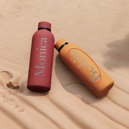 Personalized Carving Text SUS304 Insulated Water Bottle Customized Name Keep Hot Cold Drinks Bottle Perfect for Travel Gifts