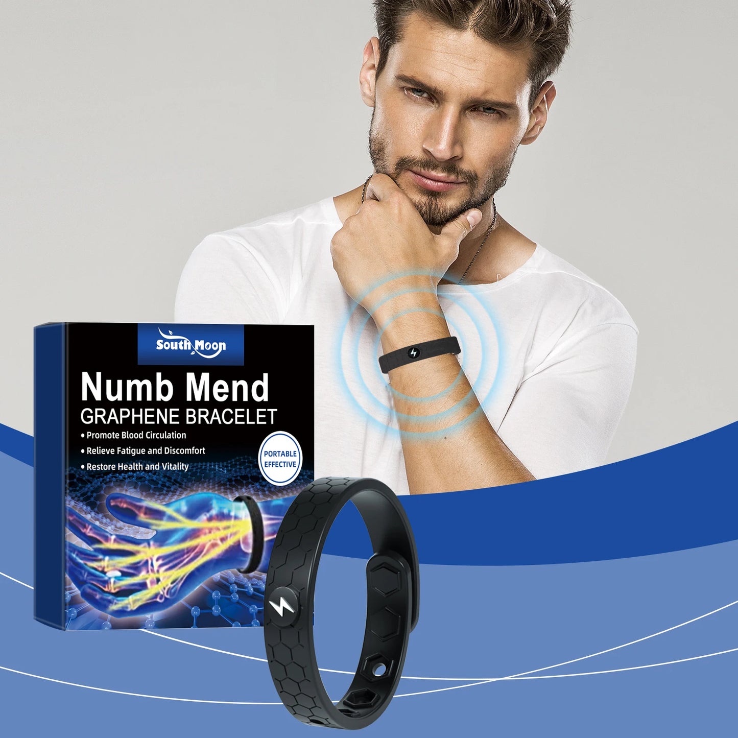 Body Care Energy Wristband Relieve Wrist Hand Joint Pain Anti Fatigue Stress Promote Blood Circulation