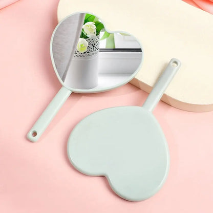 Fashion Love Makeup Mirror Sweet Girl Style Makeup Mirrors Handheld Makeup Mirror Suitable for Carrying Around Cute