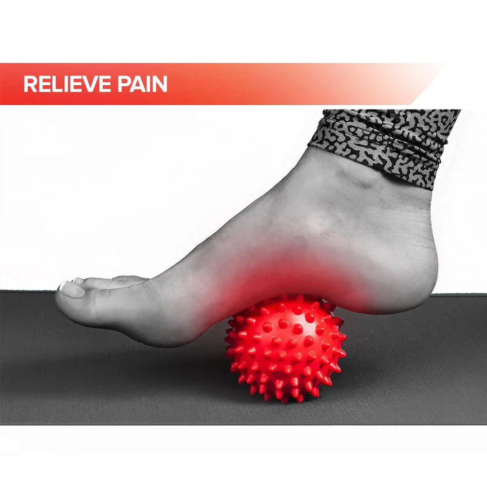 1Pcs BOTQTOW Spiky Massage Ball,Physical Therapy Massage Balls,Hard Lacrosse Ball & Spiky Massage Ball for Myofascial Release