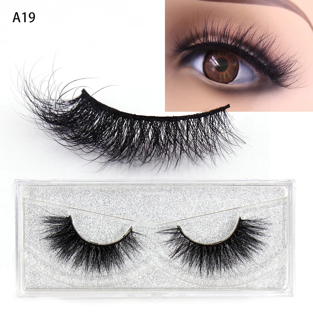 LEHUAMAO 3D Mink Eyelash Fluffy Cross Thick Natural Fake Eyelashes Lashes Dramatic Makeup Eye Lashes Handmade False Eyelash