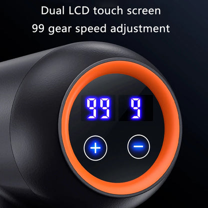 99 Gears Massage Gun Smart Fascia Gun Electric Neck Massager Tool for Body Massage Relaxation Fitness Muscle Pain Relief