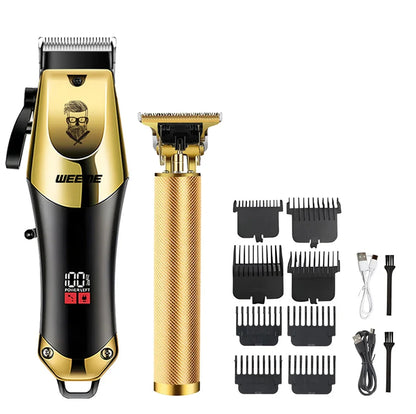 Vintage T9 Machine Electric Professional Hair Clippers Beard Clipper Rechargeable Men's Shaver Hair Trimmer Kit Boyfriend Gift