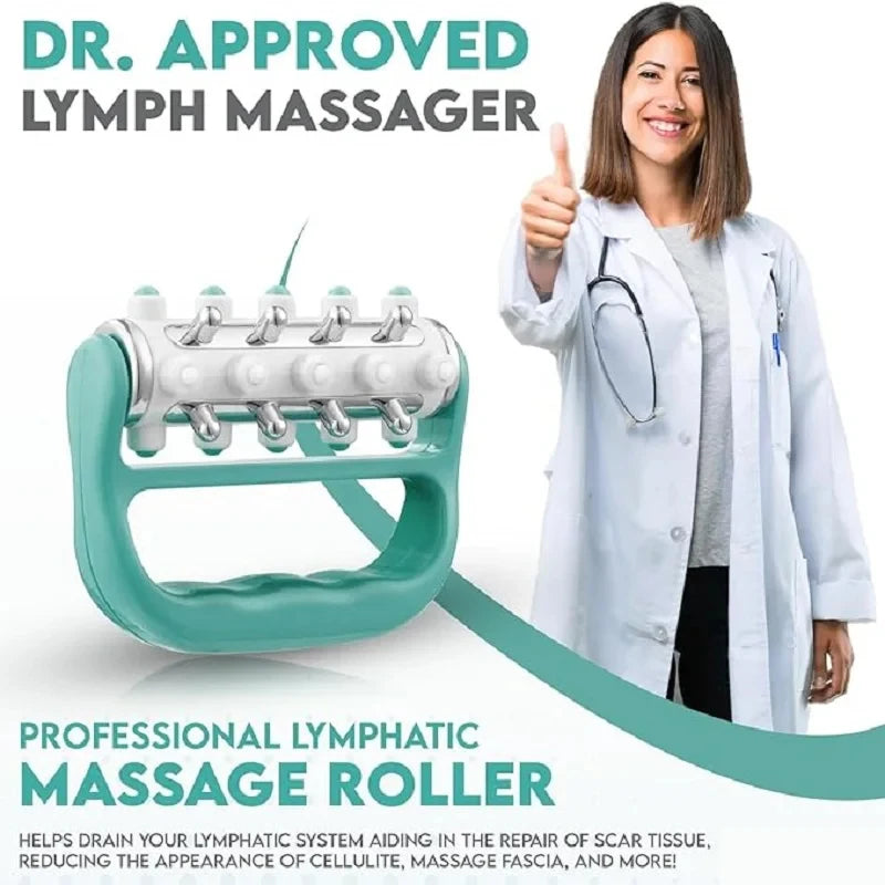 Lymphatic Drainage Massager Ultimate Fascia Release & Scar Tissue Massage Tool Personal Handheld Massage Roller Healthy care