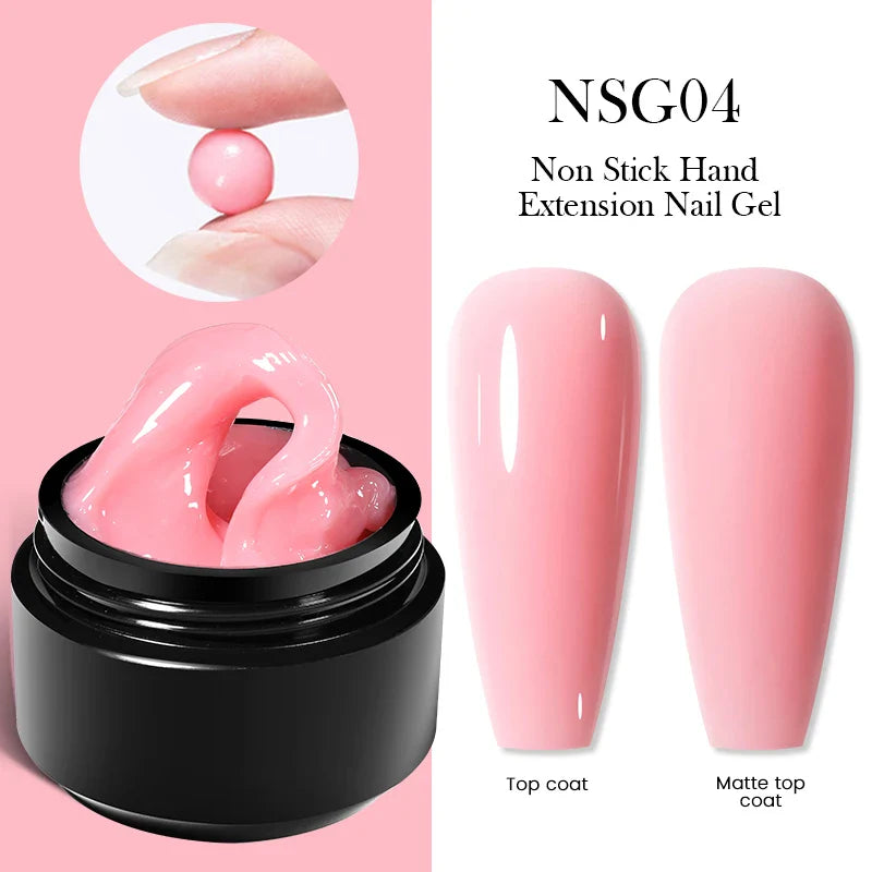 BORN PRETTY 15ml 3D Carving Jelly White Nude Non Stick Hand Solid Extension Nail Gel Polish Flower Acrylic Nail Art Building Gel