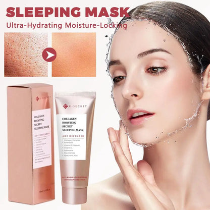 K-SECRET Korean High-End Collagen Sleeping Mask - Gently Cleansing Deeply Hydrating Moisturizing Facial Mask Luxury Skincare
