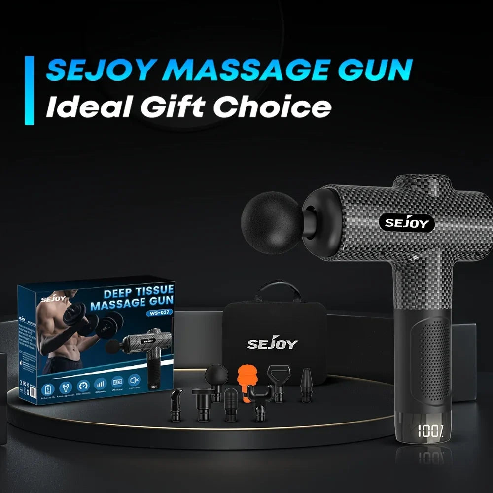 Sejoy 30 speeds Massage Gun Percussion Massager Fascia Gun Deep Tissue Muscle Vibrating Relax