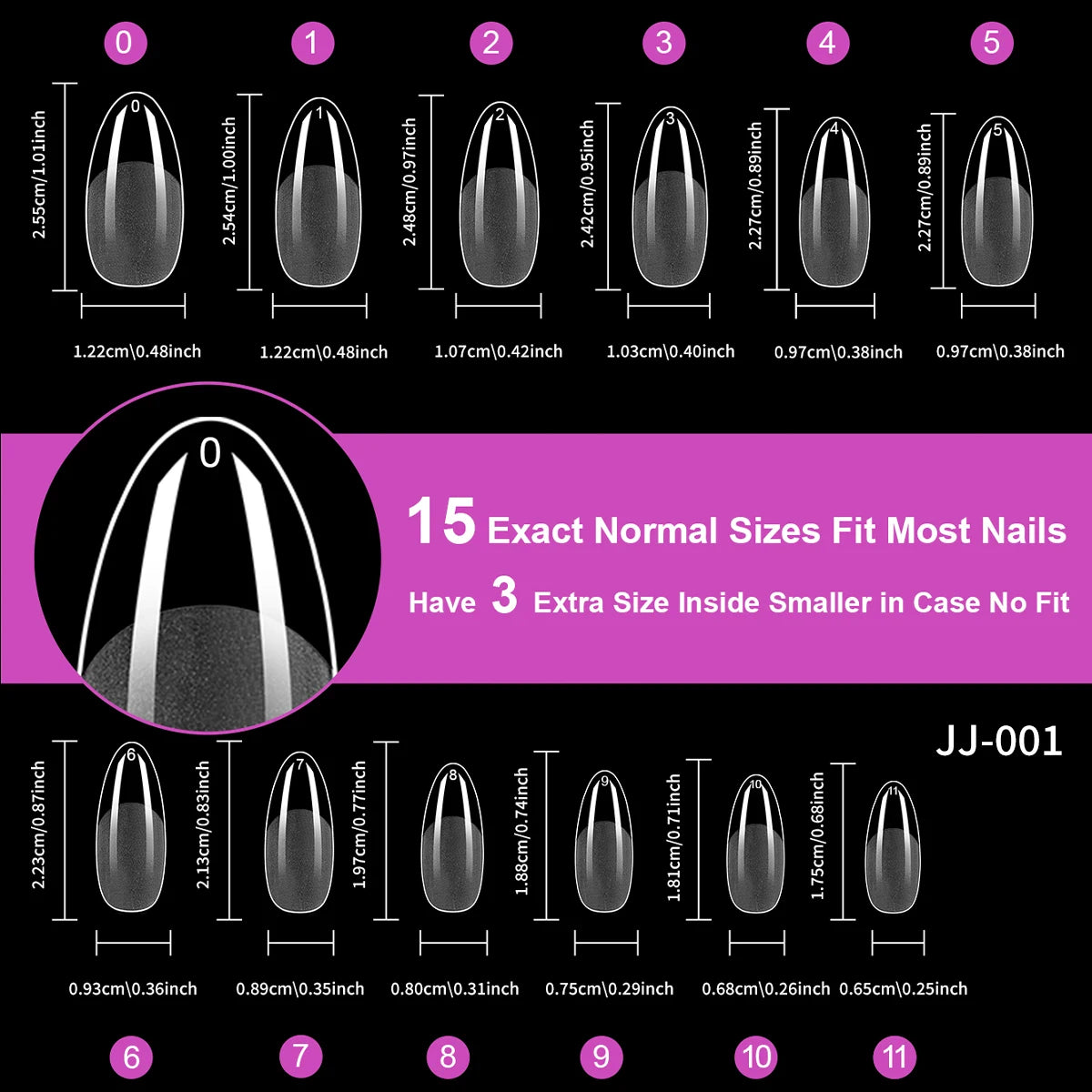 550Pcs Transparent Acrylic Fake Nails Full Half Cover Nail Tips Handmade Press On Nails 9 Styles Soft Gel Tips For Nail DIY