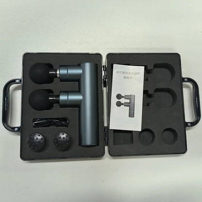 Muscle Electric Massage Gun USB Charging High Frequency Double Head Body Relax Portable Massage Gun with Bag for Sports Gift