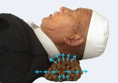 Almohada refrescante hecha a mano de nogal natural para adultos, transpirable, para masajes, reparación de vértebras cervicales y lumbares, ideal para el verano, ideal para dormir.