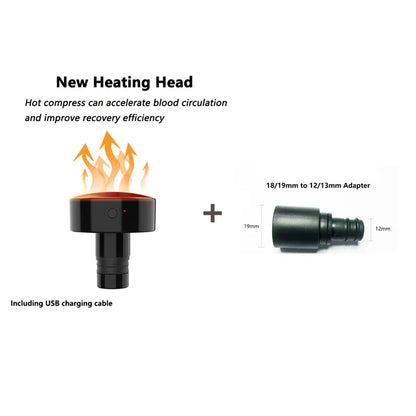 New Heat Fascia Gun Massage Head 19mm Caliber Universal Type