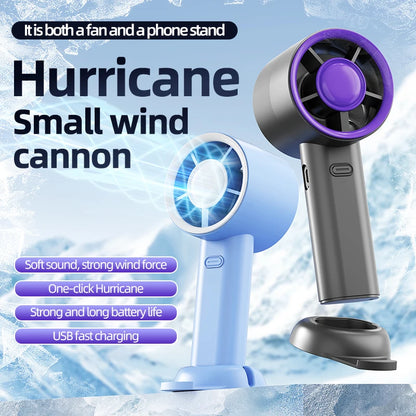Mini Handheld USB Fast Charging Silent High-Speed Air Cooling Portable Fan Personal for Travel Outdoor Activities