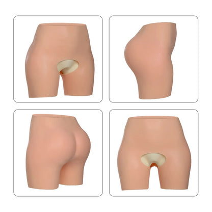 Silicone hip lift and belly-tightening shaping trunks, with thickened butcks and hips, hip lifting filling pad