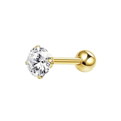 Drperfect Stainless Steel Stud Earrings for Women Men Star Moon Snake Cartilage Screw Back Earring Helix Piercing Jewelry