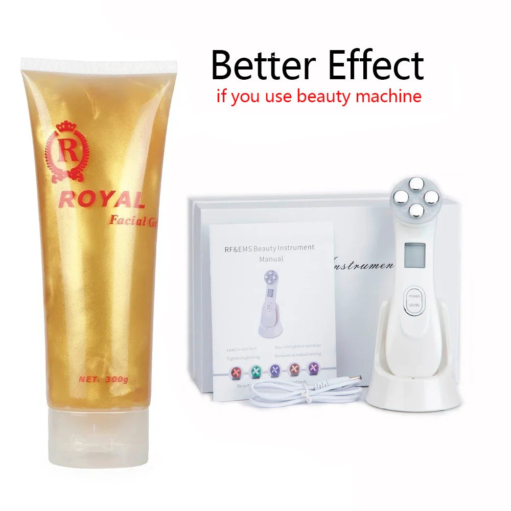 Ultrasonic Gel RF&EMS Massager Cavitation Body Slimming Facial Skin Firming Lifting Tighten Anti Wrinkles Injection Gel Cream