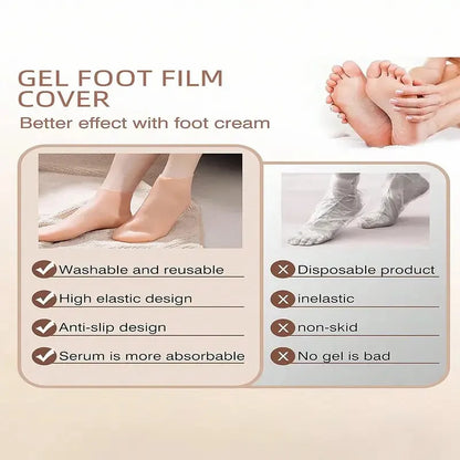 1 Pair Suitable Women Dry Cracked Feet Silicone Socks Available Multiple Colors for Moisturizing Cracked Feet