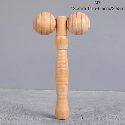 Wooden Massage Roller Portable Massage Tools For Face Neck Muscle Relax Head Foot Massager Stick Body Relaxation Beauty Health