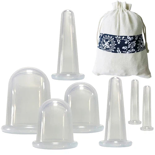 2/4/7Pcs Set Silicone Anti Cellulite Cup Vacuum Massage suction Cups Body Pain Relief Roller Manual Suction Cups Cupping Therapy