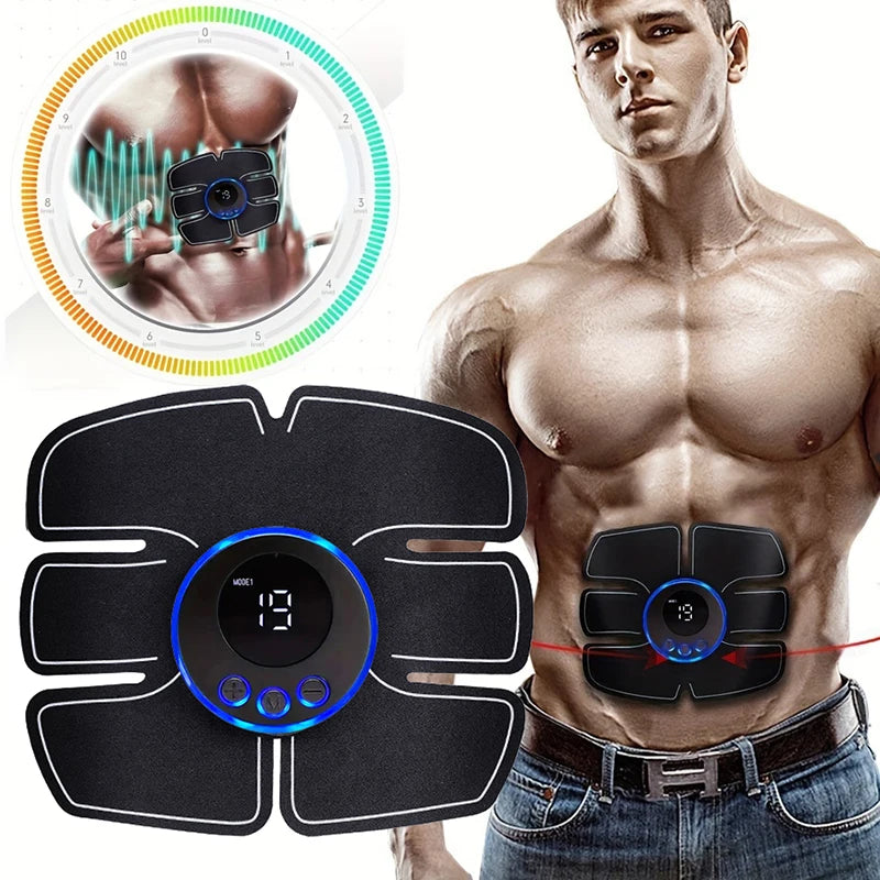 USB Rechargable Smart Wireless Muscle Massage Fitness Trainer Abdominal Training Electric Body Slimming Massager