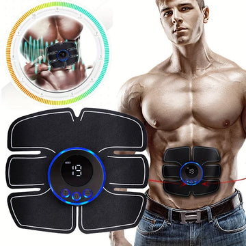 USB Rechargable Smart Wireless Muscle Massage Fitness Trainer Abdominal Training Electric Body Slimming Massager