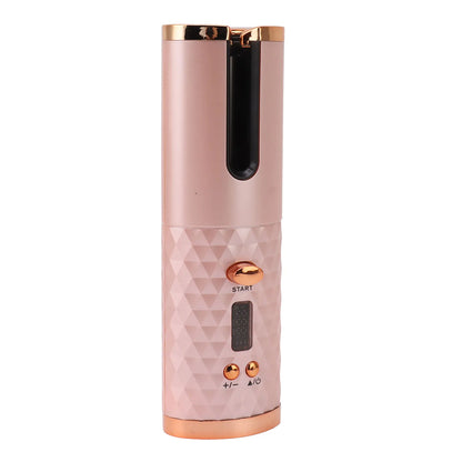 Cordless Automatic Hair Curler Fast Heating USB Rechargeable Portable Curling Wand with Digital Display for Hair Styling