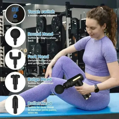 Mini USB Massage Gun – Portable Fascia Relaxer for Neck, Shoulders & Back, Quiet Muscle Relief for Home & Travel