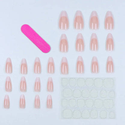 24PCS yellow gradient almond fake nails, delicate and gorgeous, simple and elegant, stylish and generous, suitable for fashion g