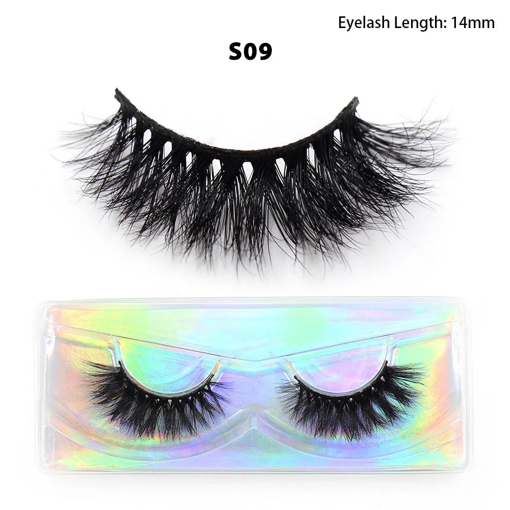 LEHUAMAO Makeup Mink Lashes 3D Short Mink Eyelashes Natural False Eyelashes Fluffy Mink Lashes Extension 12mm-15mm Eyelashes