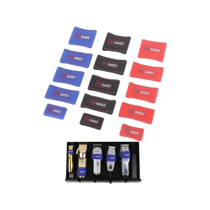 5Pcs/Set Professional Trimmer Grip Barber Hair Clipper Rubber Anti Slide Heat Resistance Sleeve Barber Hair Clipper Holder Tool