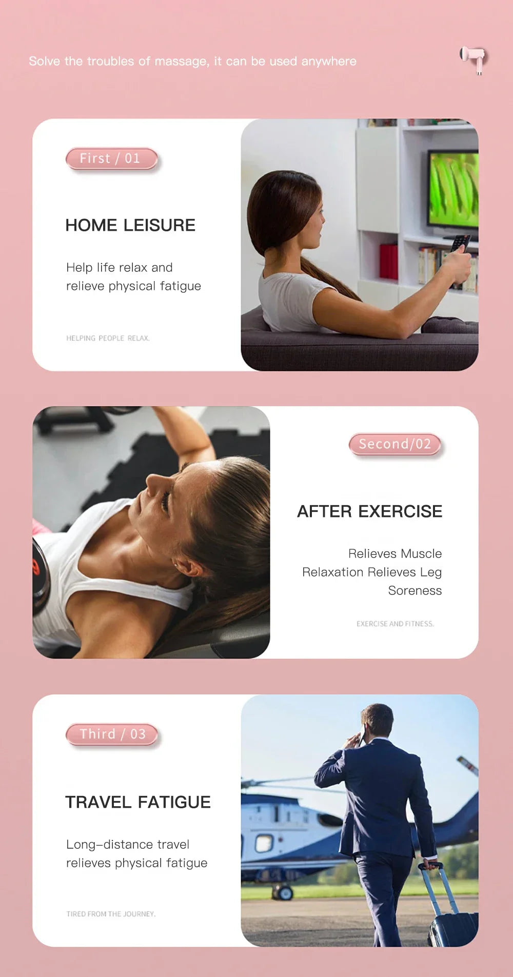 Electric Massage Hammer Deep Tissue Percussion Vibrator Shaping Pain Relief Muscle Relaxation Back Massager for Fitness Slimming