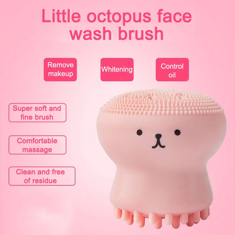 New Face Massage Brush Pore Cleaner Brush Silicone Face Scrubber Skin Care Brush Deep Cleaning Exfoliator Tool XJS02