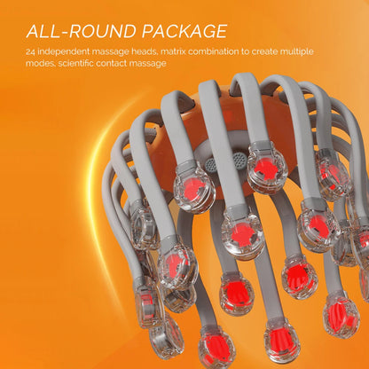 24 Heads Octopus Claw Head Massager Electric Scalp Massager 24 Point Vibration Massage Scratcher Bluetooth Music Relaxation