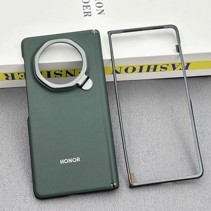 For Honor Magic V3 FCP-N49 Leather Phone Case Slim Flip Shockproof Back Cover Bumper HONOR Magic V3 5G PU Bracket Protect Shell