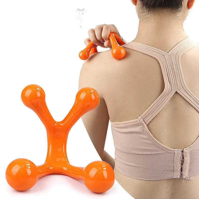 Handheld Arch Body Massager Health Balance Four Ball Back Mini Massage Stick Relax Acupressure Health Massage Tools