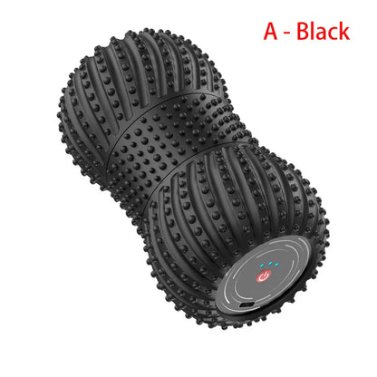 Electric Fascia Fitness Roller Peanut Ball Vibration Massage Shoulder Neck Waist Leg Muscles Relaxation Connect Bluetooth Music