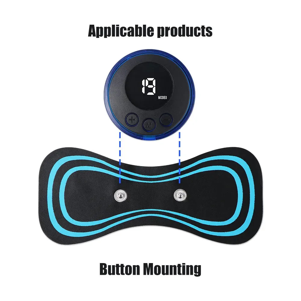 10pc Cervical Massager Replacement Tablet Mini Electronic Pulse Full Body Massage to Dredge Blood Portable Massage Tool