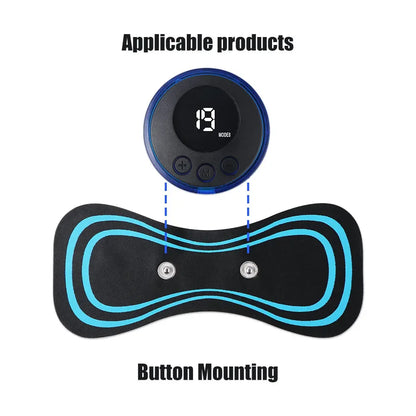 10pc Cervical Massager Replacement Tablet Mini Electronic Pulse Full Body Massage to Dredge Blood Portable Massage Tool