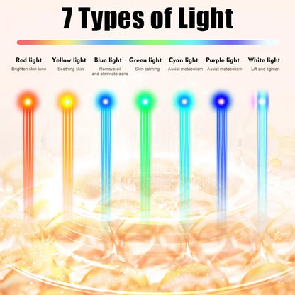 Microcurrent Face Lifting Device ems 7 Colors LED Light Facial Wand Eye Neck Massager Skin Tightening Anti Wrinkle Beauty Care